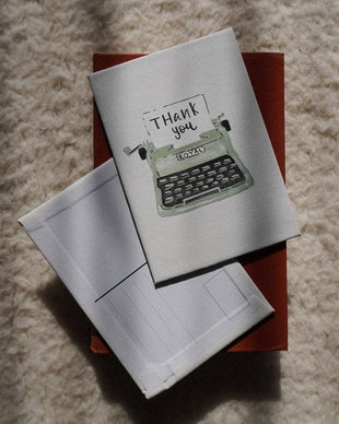 Felicitare pe panza tip POST CARD
