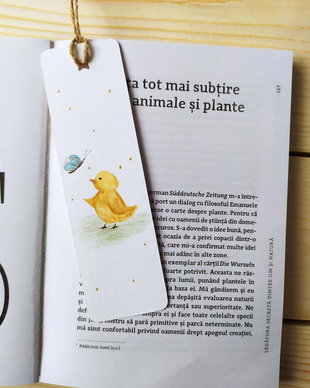 Semn de carte unicat pictat manual