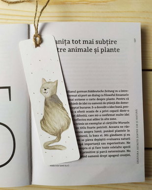 Semn de carte unicat pictat manual