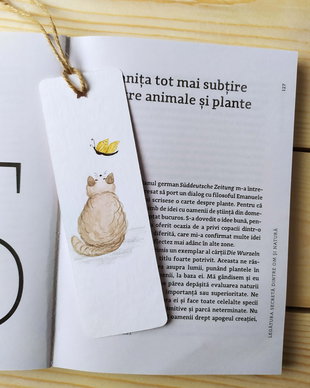 Semn de carte unicat pictat manual