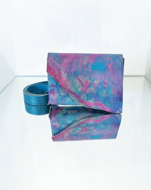 Borseta de piele pictata Bubblegum