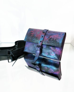 Borseta de piele pictata Galaxy
