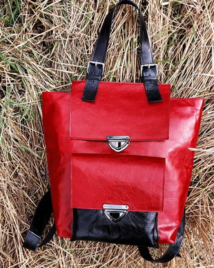 Rucsac de piele Red is the Colour