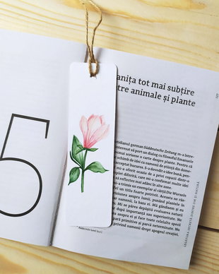 Semn de carte unicat pictat manual