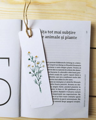 Semn de carte unicat pictat manual