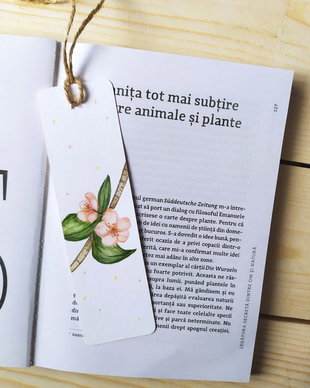 Semn de carte unicat pictat manual