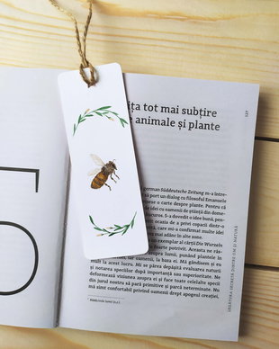 Semn de carte unicat pictat manual