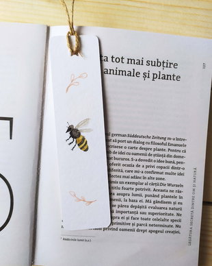 Semn de carte unicat pictat manual