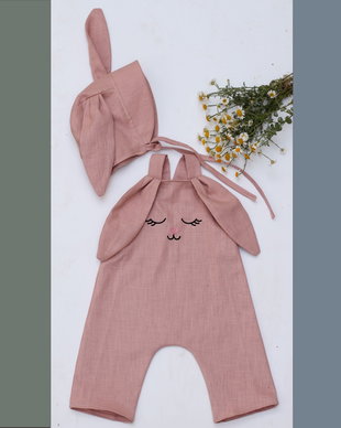 Set dusty pink bunny
