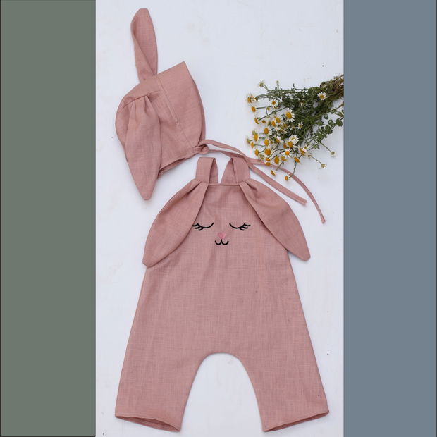 Set dusty pink bunny