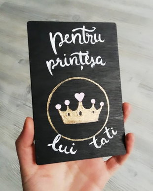 Felicitare din lemn tip POST CARD