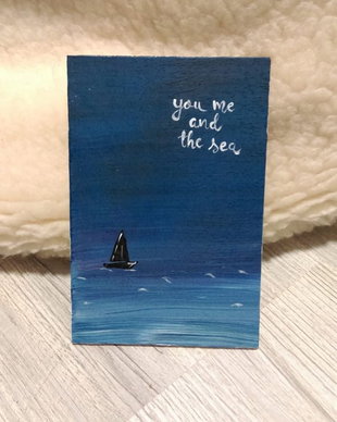 Felicitare din lemn tip POST CARD