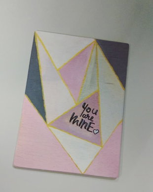 Felicitare din lemn tip POST CARD