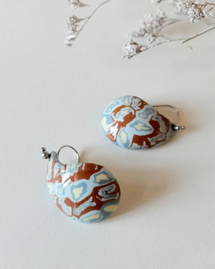 Cercei ceramici - scoica