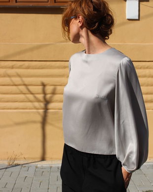 Bluza gris-perle Petal