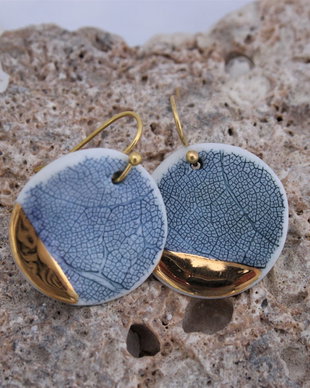 Cercei Delicate Leaves Gold 02