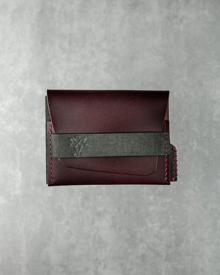 Portofel minimalist Valkyrie burgundy/negru
