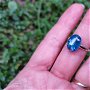 Inel Kianit si Argint 925 - IN1039 - Inel albastru reglabil, inel pietre semipretioase, cristale vindecatoare, inel delicat, cadou prietena, cadou iubita, cadou sotie, inel cadou, cristaloterapie