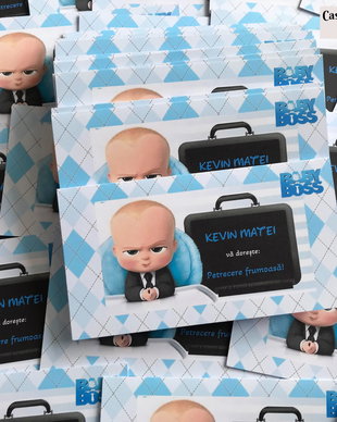 Plicuri de bani botez băiețel  tematică Baby Boss cu servietă