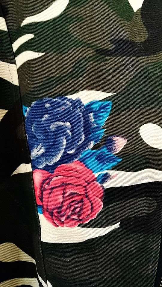 jacheta camuflaj cu trandafiri , Ka Diya , 4XL