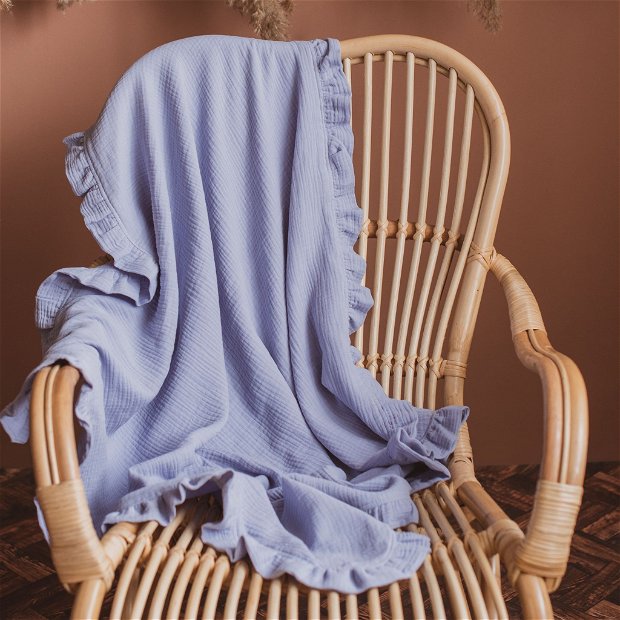 Patura Mariuca muselina albastru lavanda