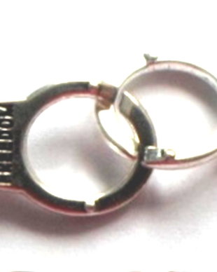 Charmuri metalic pereche de catuse argintiu