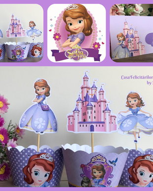 Toppers candy bar- Printesa Sofia/Propsuri Printesa Sofia