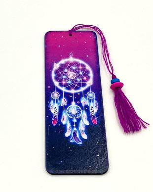 Semn de carte handmade, capcana de vise violet 2736
