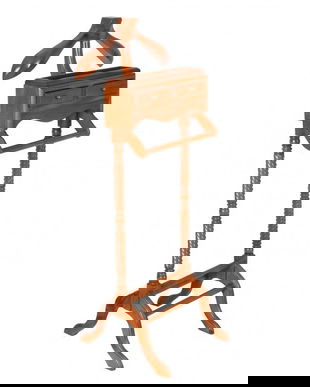 Valet din lemn mahon cu doua sertare