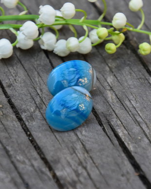 Cercei agate dungate si argint 925