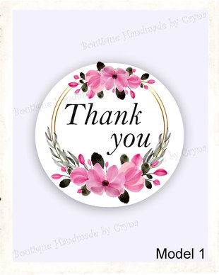 Etichete Thank You diverse ( 48 buc - 3 cm )