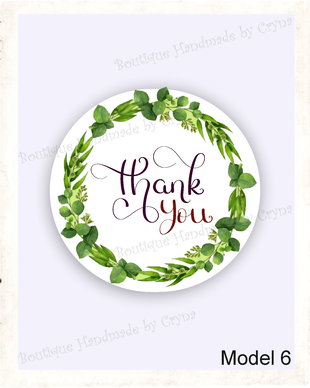 Etichete Thank you diverse modele ( 48 buc - 3 cm )