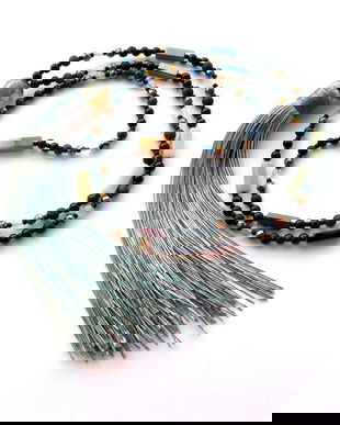 Colier Mala*108+1*Agat+Amazonit+Hematit+Onix+LapisLazuli+PiatraLunii+CuartDeStanca+CuartRoz+Prehnit*Colier pentru meditatie si rugaciune*Mantre
