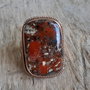 Inel reglabil, masiv - cupru si rhyolite (40x25 piatra)