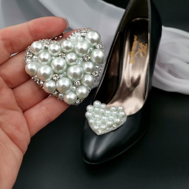 Rezervat Accesorii pentru pantofi / încălțăminte - Pearl Hearts