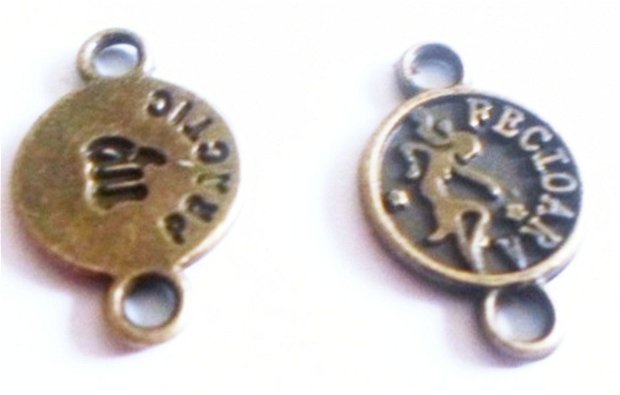 Link metalic banut zodiac Fecioara bronz