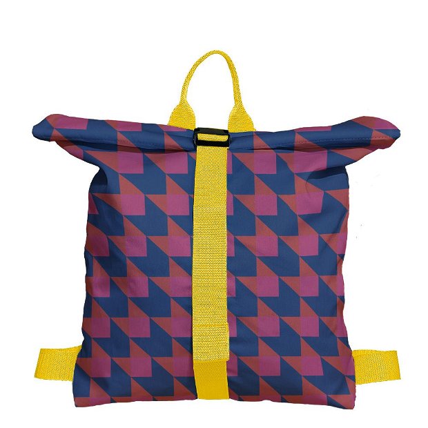 Rucsac Handmade Backpack Abstract, Cubism, Multicolor, 45x37 cm
