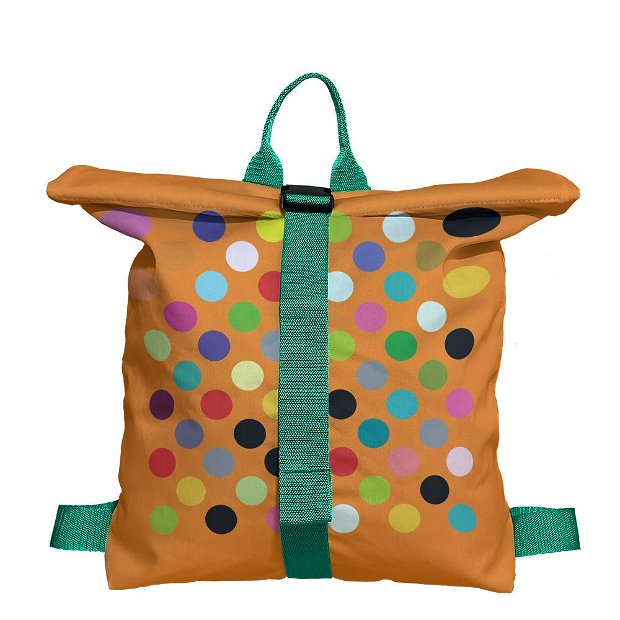 Rucsac Handmade Backpack Abstract, Buline Colorate, Multicolor, 45x37 cm