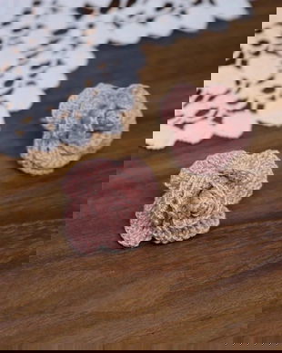 Cercei mireasa, Cercei, Cercei crosetati, Cercei nunta, Cercei florali, Accesorii mireasa, Bijuterii mireasa, Bijuterii flori, Cercei flori, Cercei trandafiri