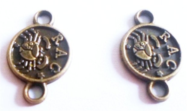 Link metalic banut zodiac Rac bronz