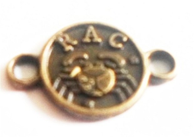 Link metalic banut zodiac Rac bronz