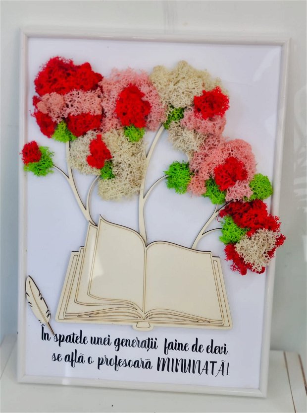 Carte cu flori- cadou profesoara