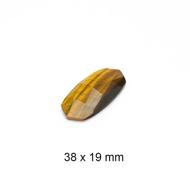 Cabochon fatetat, Ochi de Tigru, 38 x 19 mm, B-15