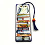 Semn de carte lucrat manual, design bufnita pe carti 2747