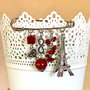 BROSA ~AMOUR TOUJOUR~coral,murano,accesorii argintate