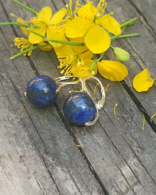 Cercei Argint 925 si lapis lazuli