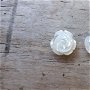 Trandafirasi sidef alb, semigauriti, 10-11 mm (2 buc)