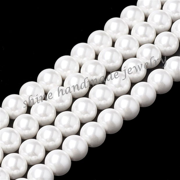 Perle de Mallorca albe, 8~8.5mm