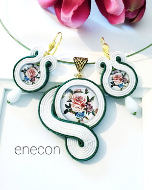 Set soutache cu flori, Bijuterii de primavara