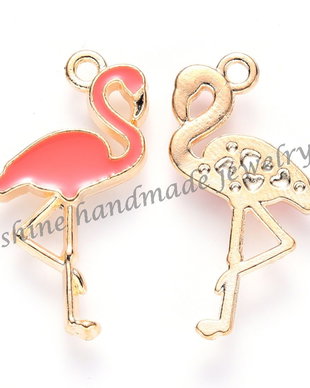 Pandantiv Flamingo, 26x14x2.5mm